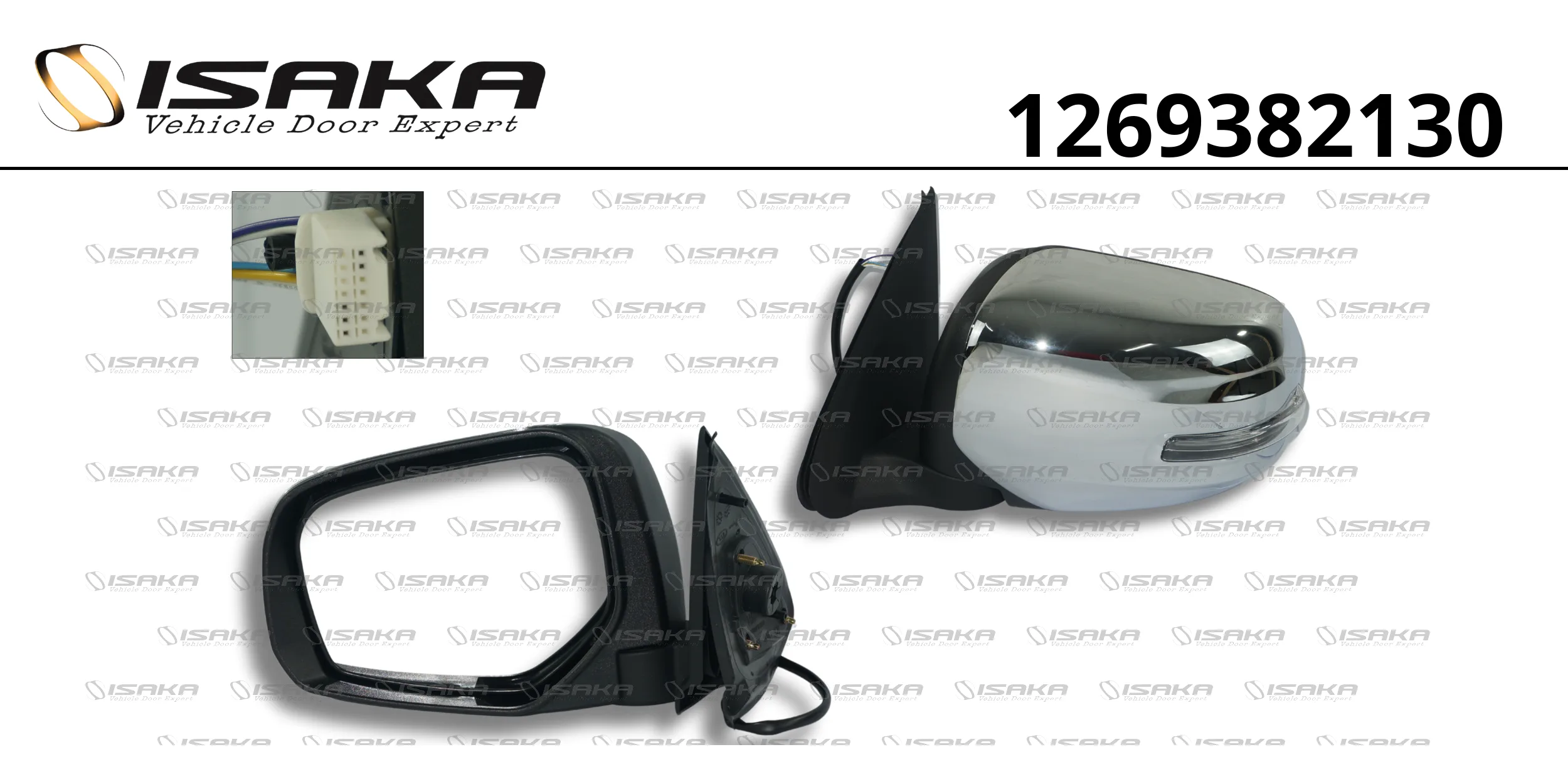 RETROVISOR LE CE C/PISCA CAPA CROMADA (5 FIOS)