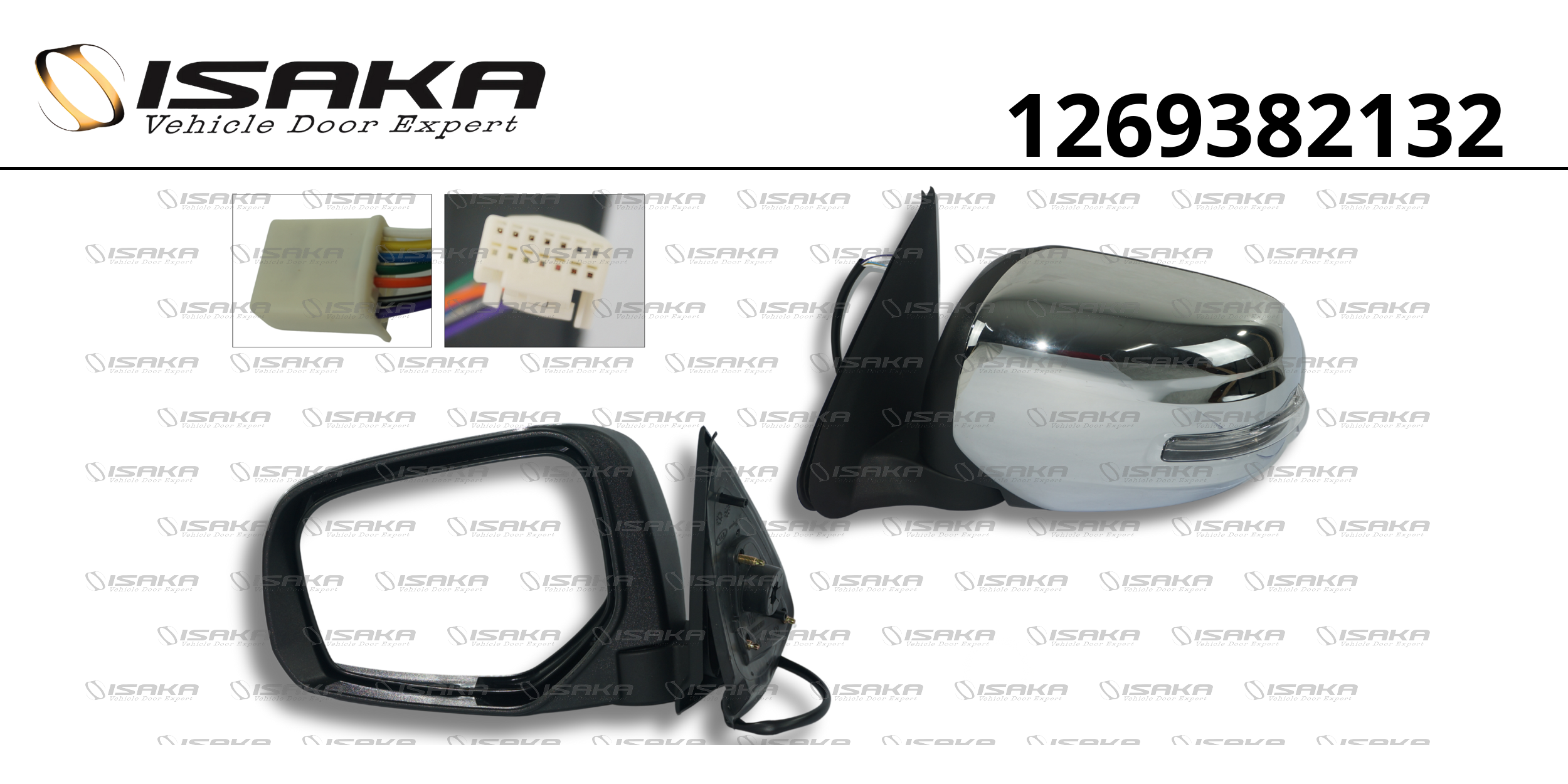 RETROVISOR LE CE C/PISCA CAPA CROMADA (7 FIOS)