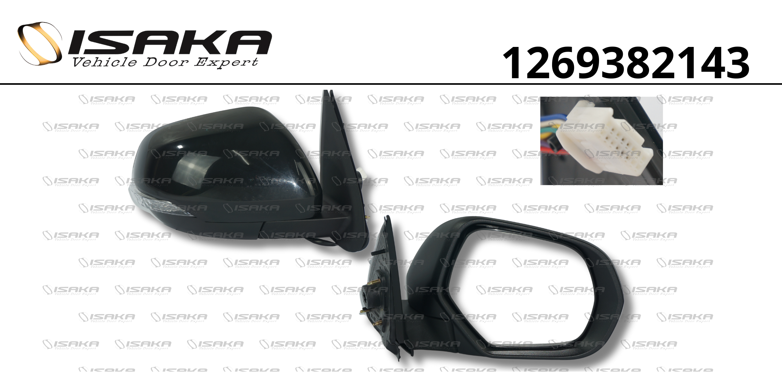 RETROVISOR LD CE C/PISCA C/FOLDWAY CAPA LISA P/PINTURA (7 FIOS)