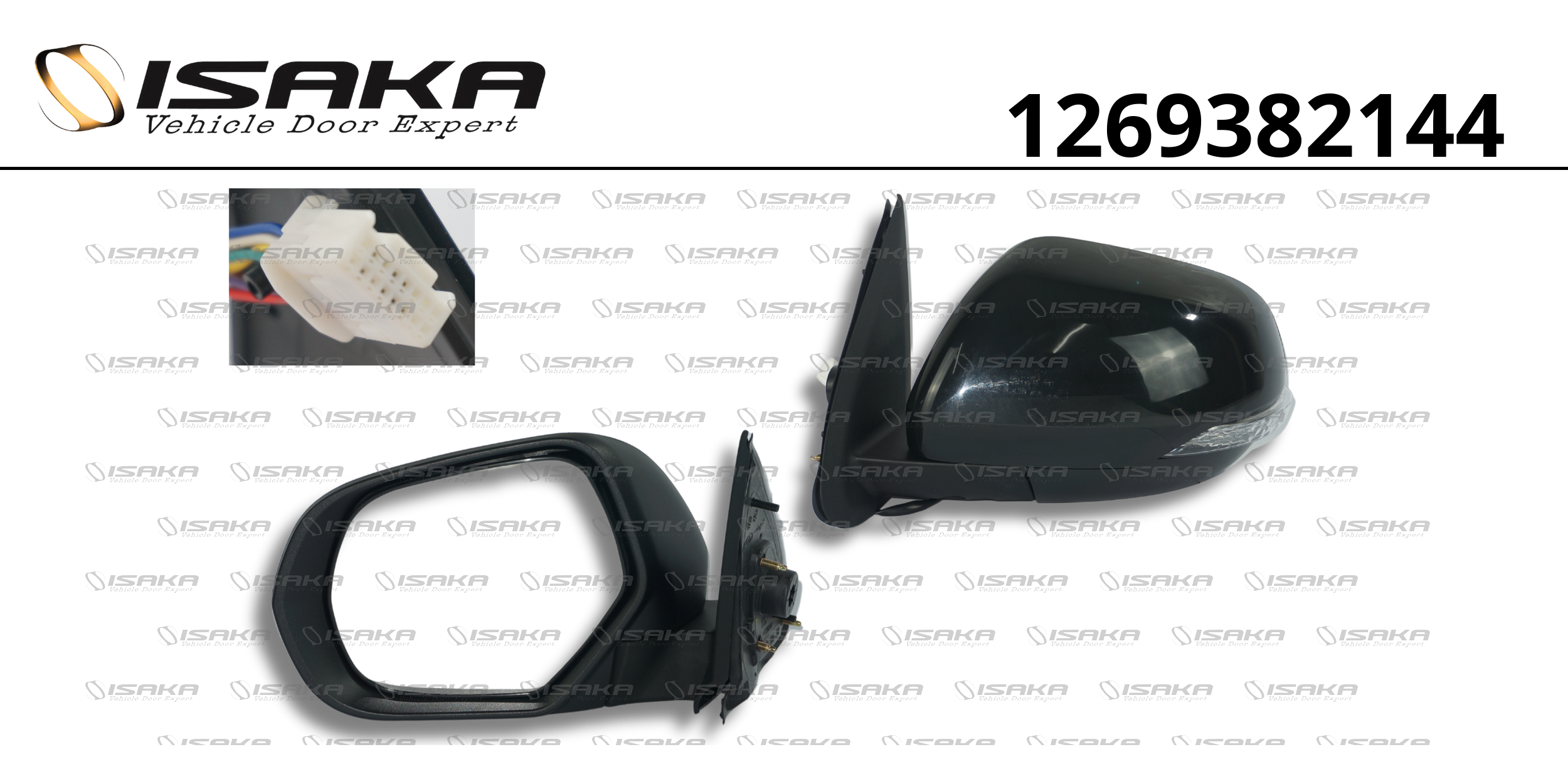 RETROVISOR LE CE C/PISCA C/FOLDWAY CAPA LISA P/PINTURA (7 FIOS)