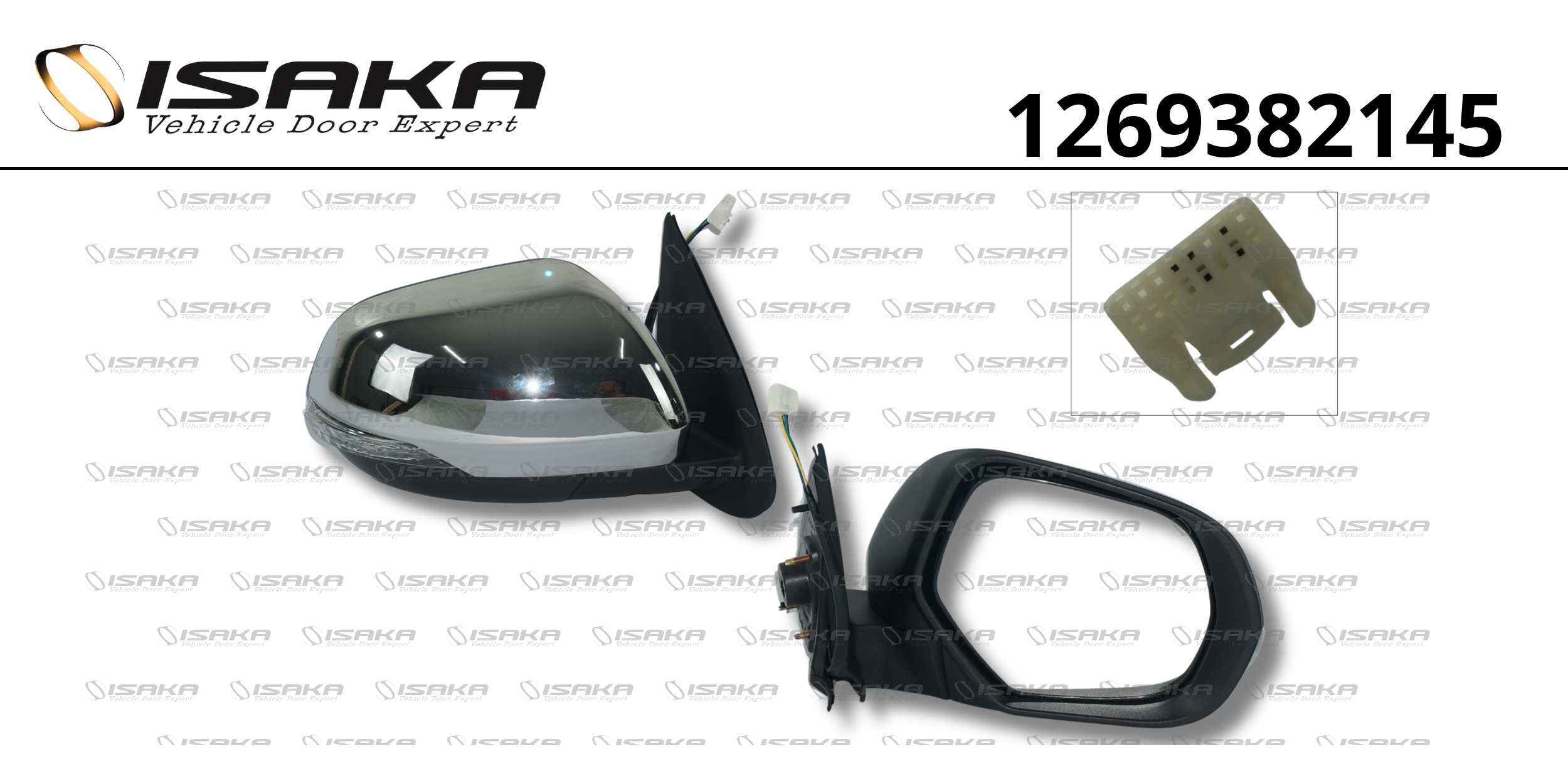 RETROVISOR LD CE C/PISCA CAPA CROMADA