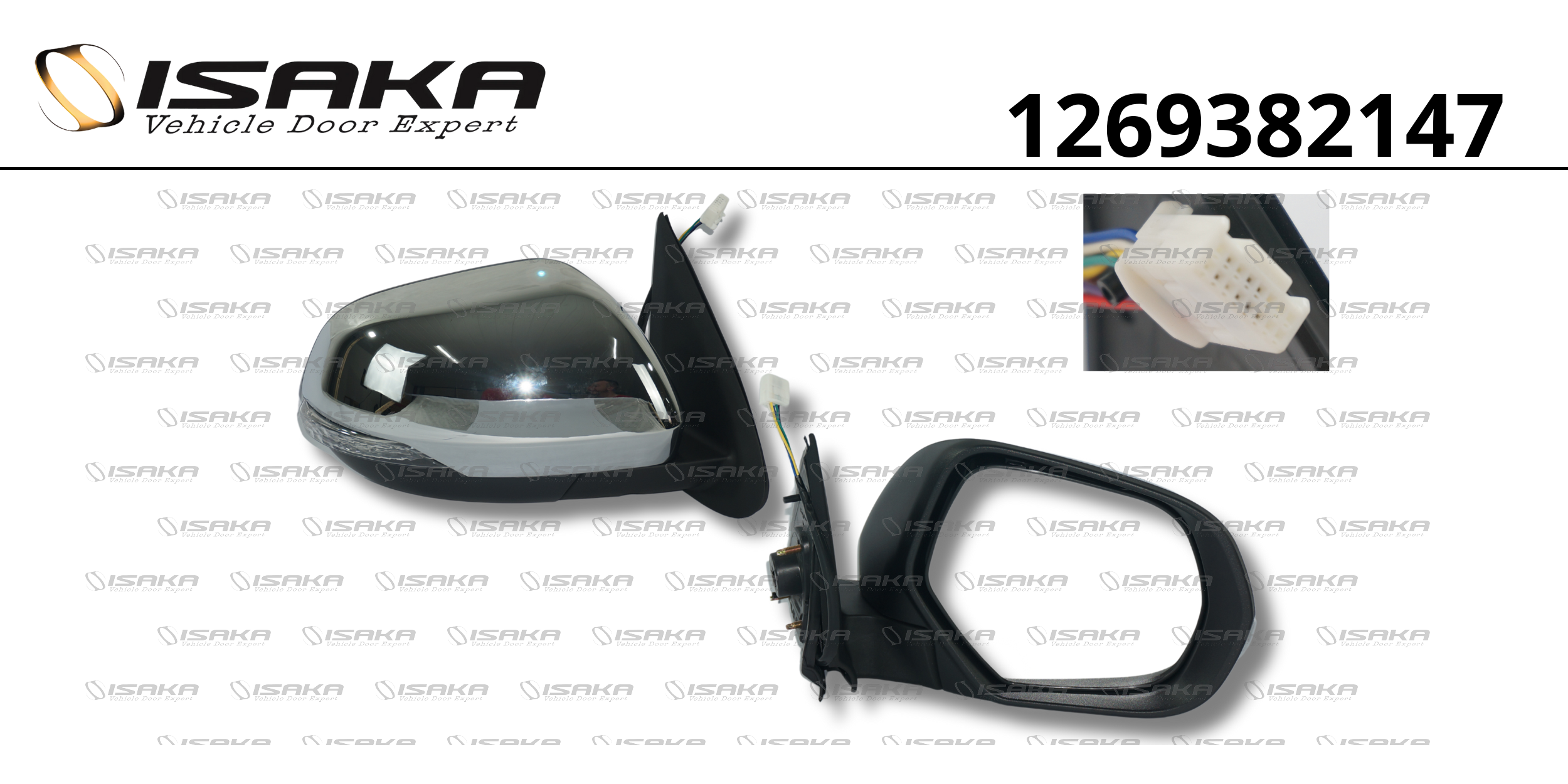 RETROVISOR LD CE C/PISCA CAPA CROMADA C/FOLDWAY