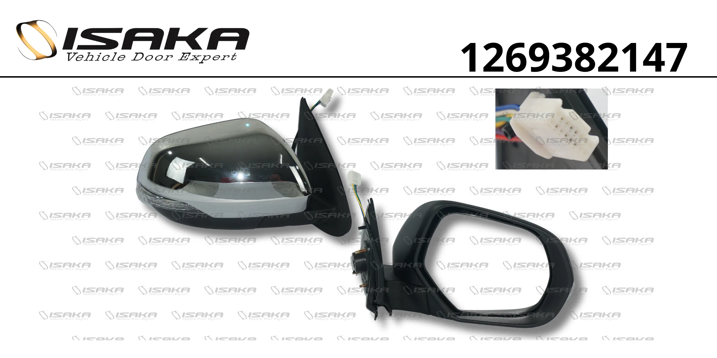 RETROVISOR LD CE C/PISCA CAPA CROMADA C/FOLDWAY