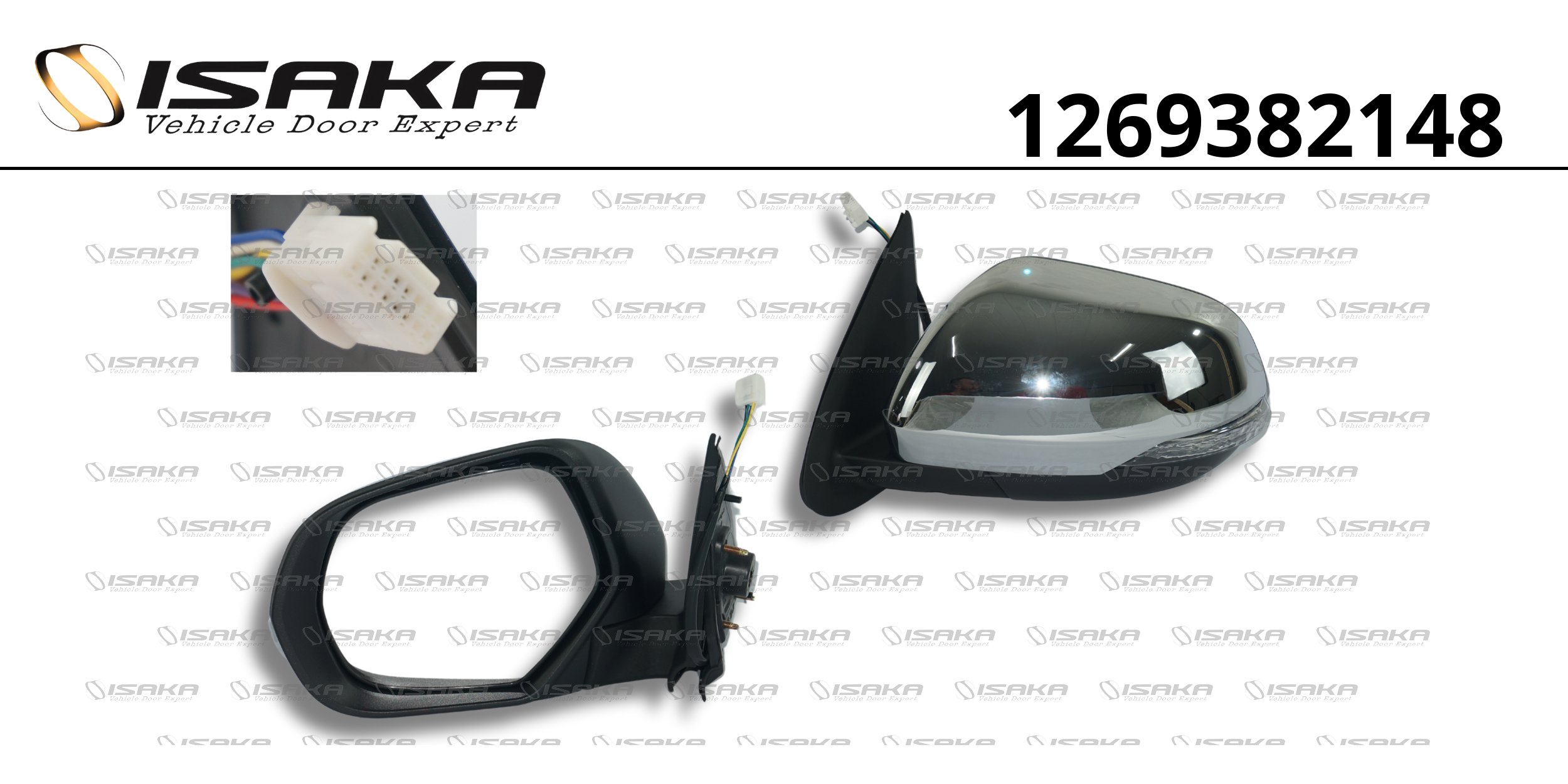 RETROVISOR LE CE C/PISCA CAPA CROMADA C/FOLDWAY