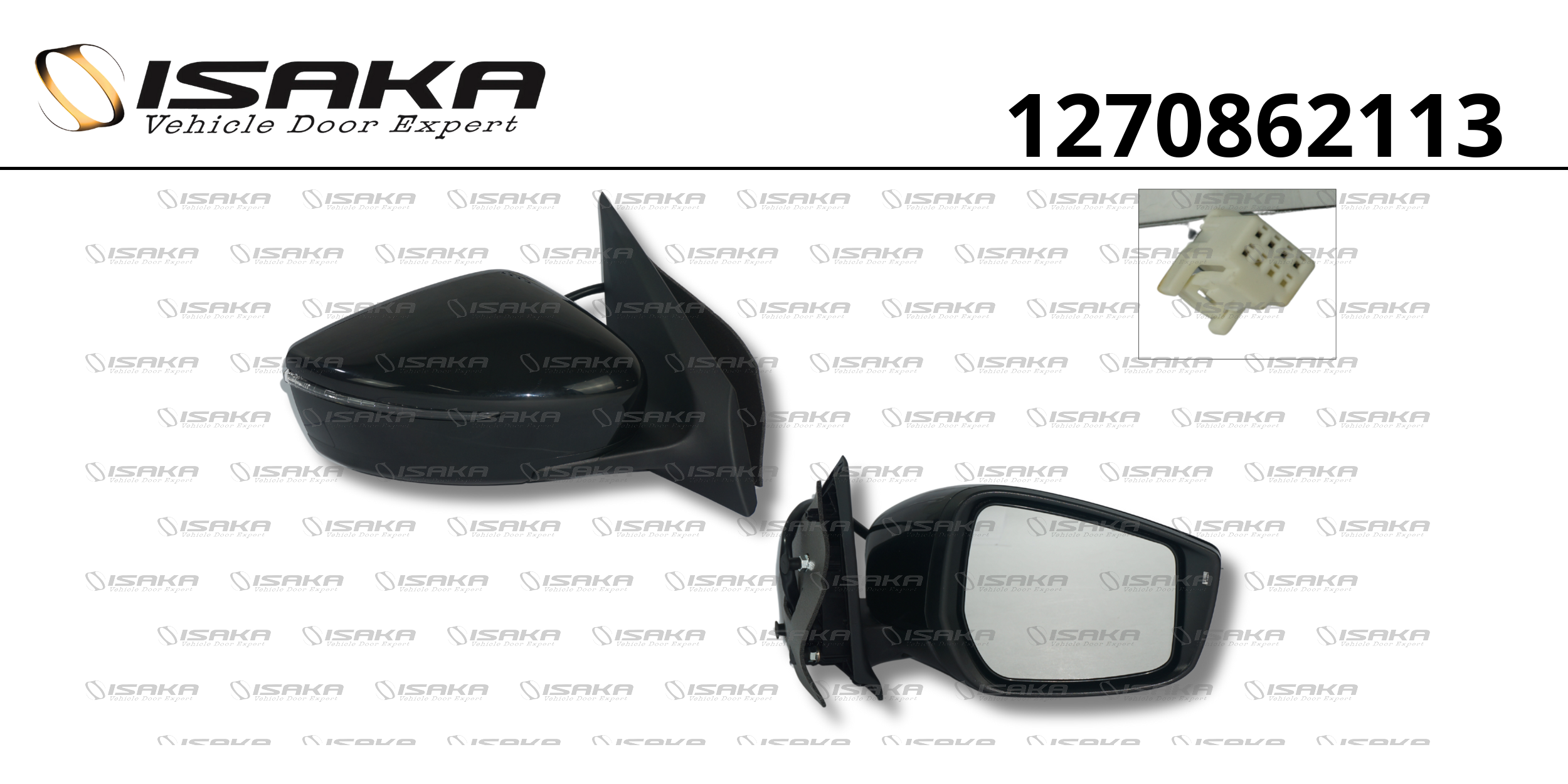 RETROVISOR LD CE C/PISCA CAPA LISA P/PINTURA (5 FIOS)